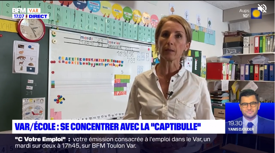 Captibulle à la télévision : reportage BFMTV sur l’école d’Ollioules