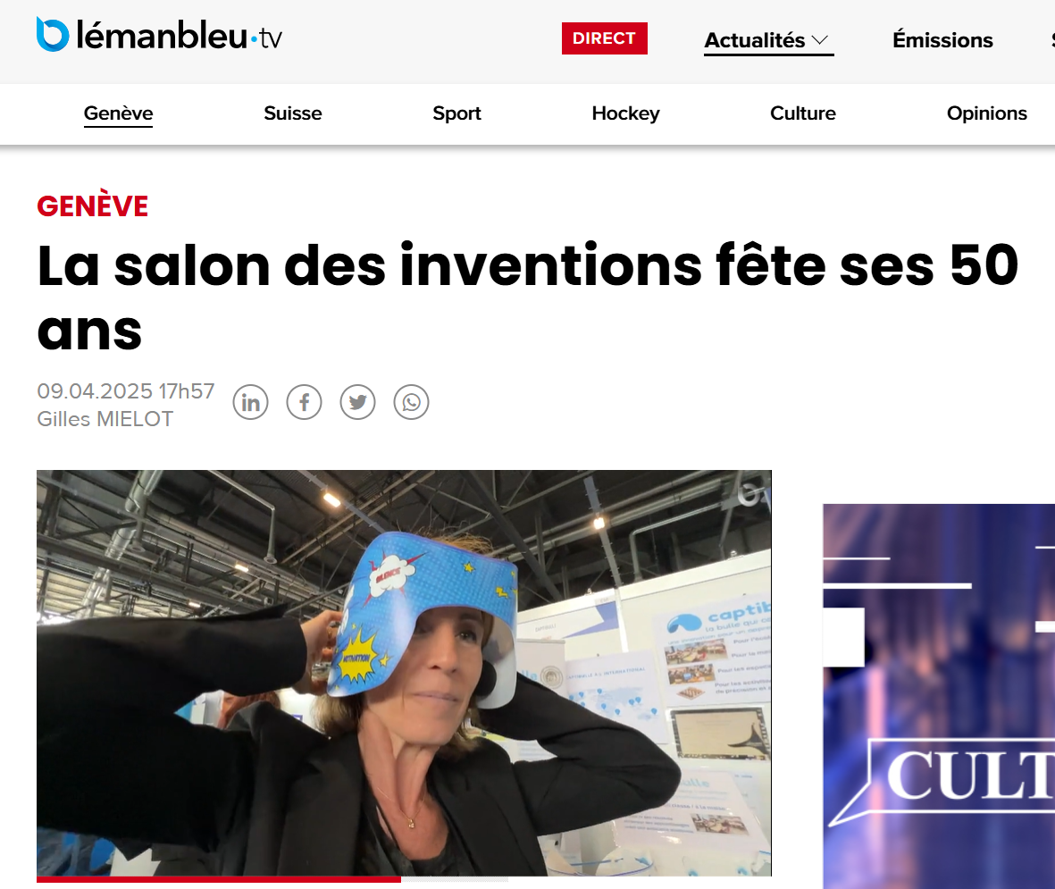 La Captibulle citée par Léman Bleu TV au Salon des inventions de Genève