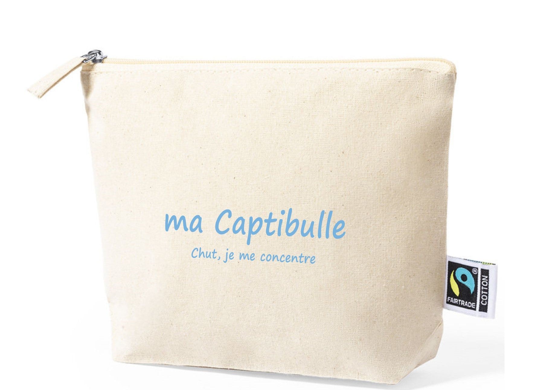 Pochette avec fermeture éclair pour ranger sa Captibulle